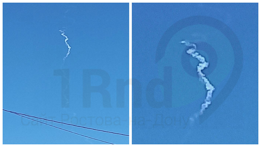 Фото: Инверсионные следы в небе над Ростовом 6 сентября, кадры читателя 1rnd