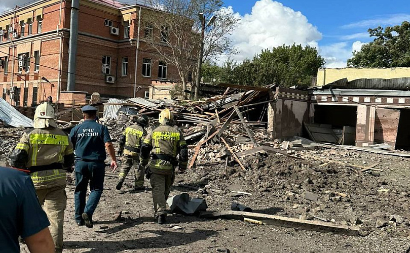 Фото: Место взрыва в Таганроге, фото - ТГ Василия Голубева